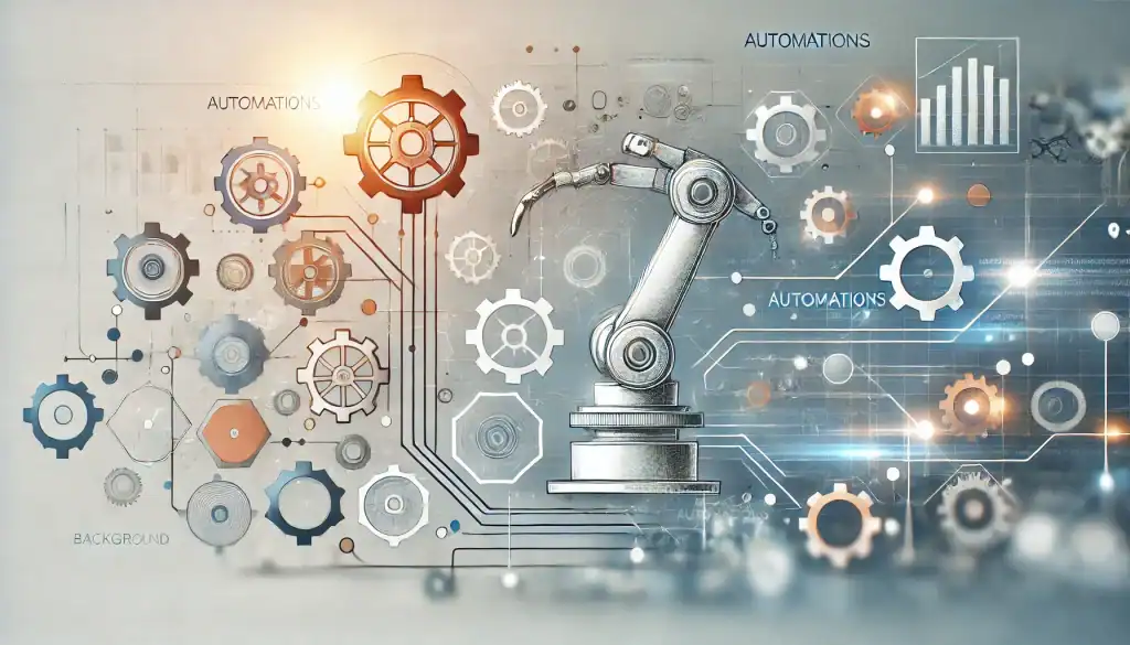 Robotic arm with gears and automation elements