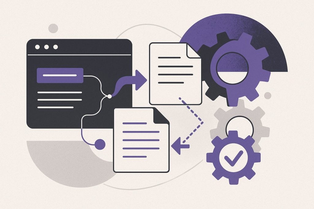 Diagram illustrating workflow process automation