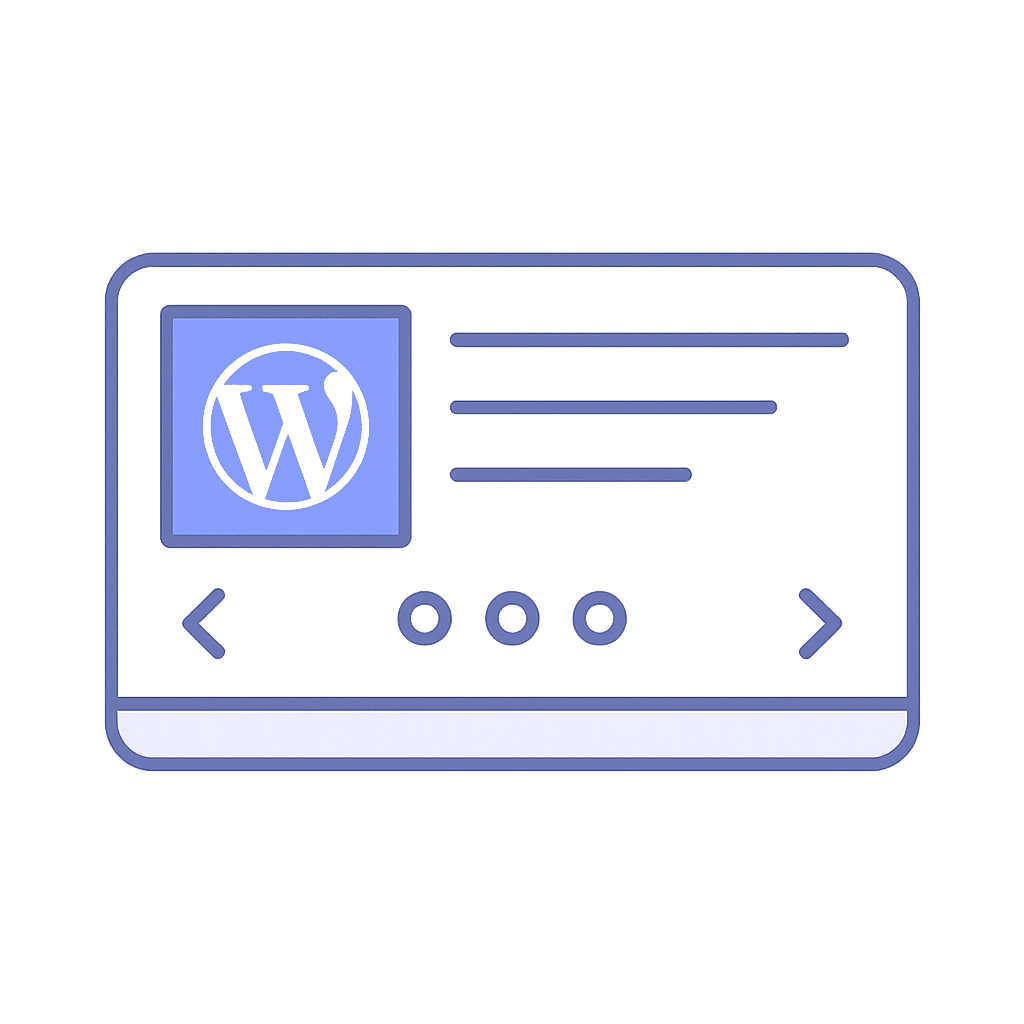 Abstract glowing WordPress interface illustration