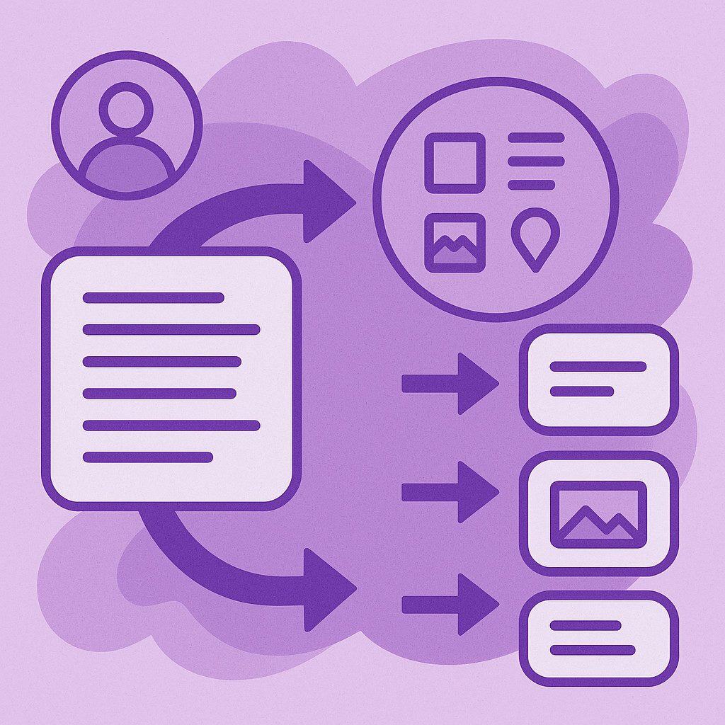 Flowchart diagram illustrating information processing steps.