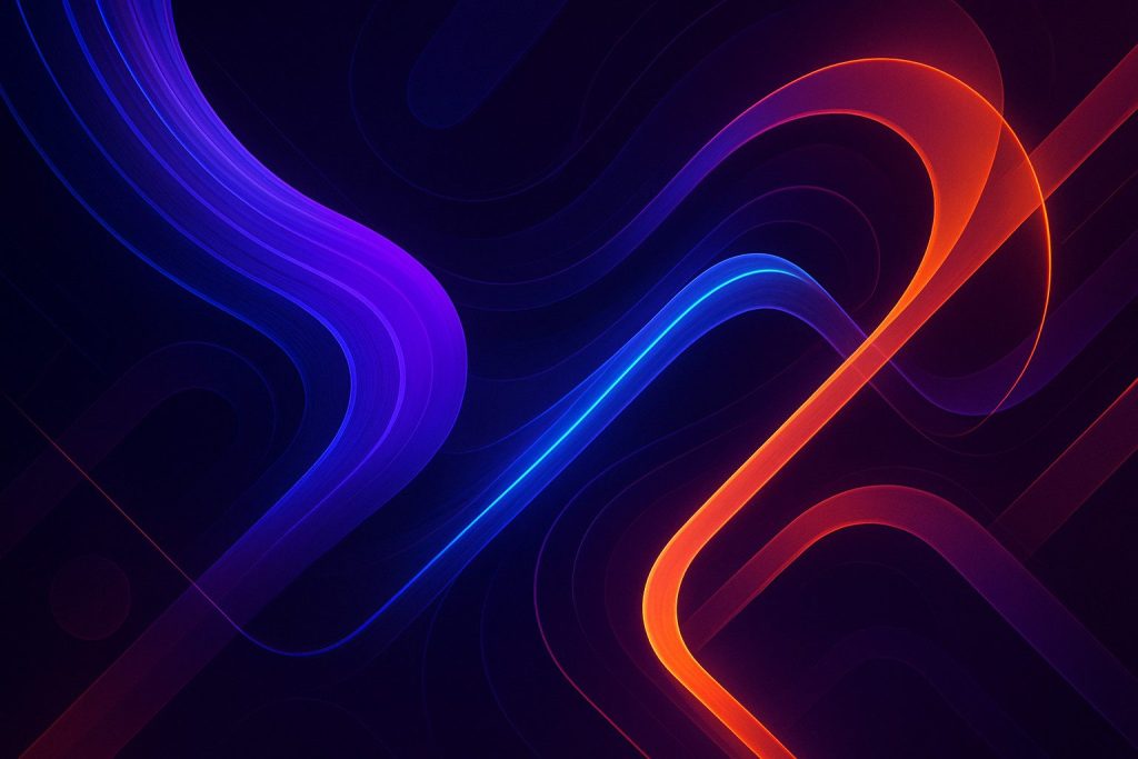 Colorful abstract lines on dark background